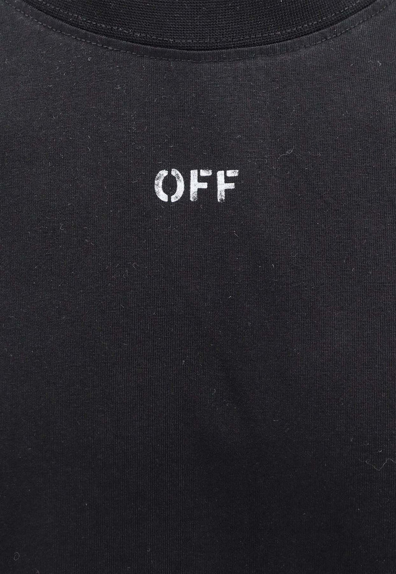 Off-White OFF Stamp Crewneck T-shirt Black OMAA120C99JER005_1001