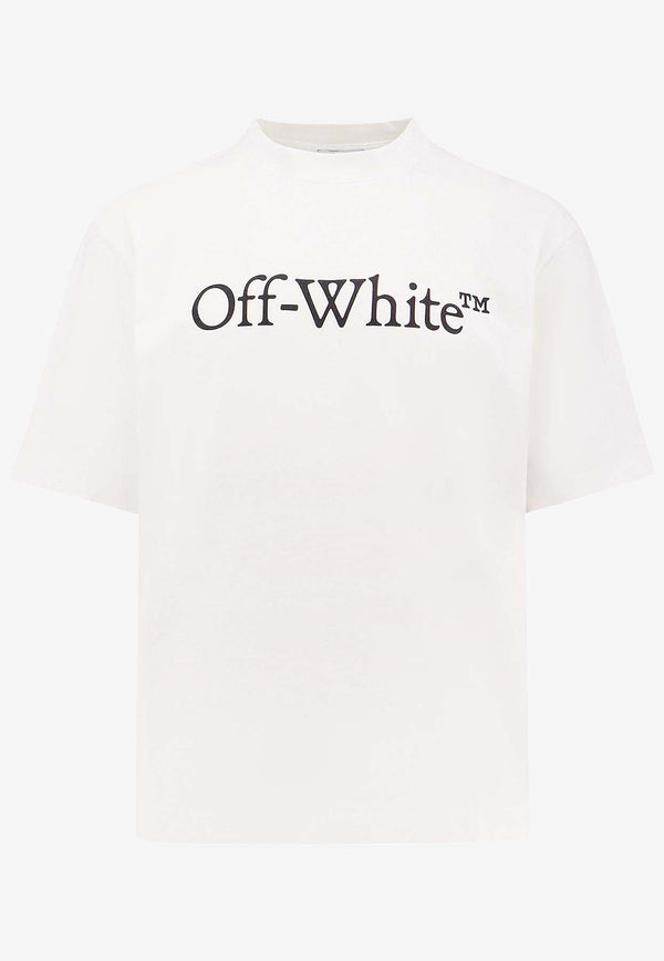 Off-White Logo Print Crewneck T-shirt White OMAA120C99JER008_0110