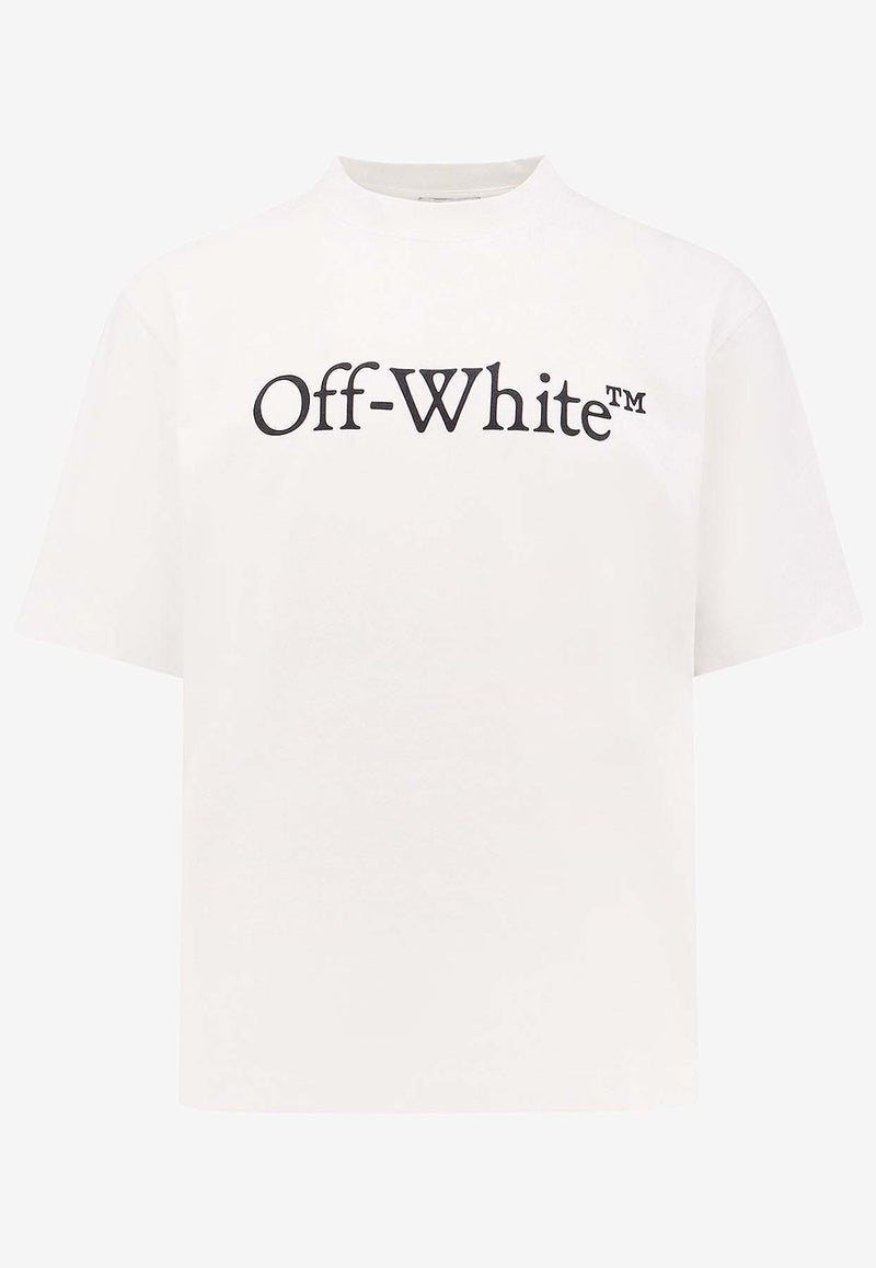 Off-White Logo Print Crewneck T-shirt White OMAA120C99JER008_0110