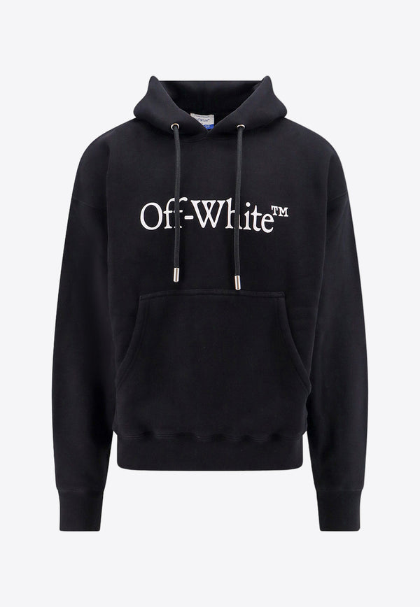 Off-White Logo Print Hooded Sweatshirt Black OMBB085C99FLE012_1001