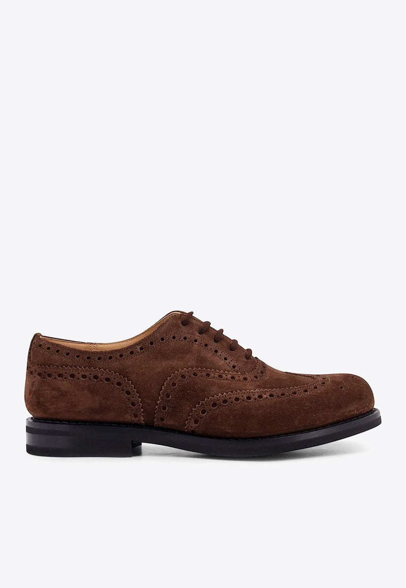 Church's Suede Brogue Shoes Brown EEC3049VE_F0ADV