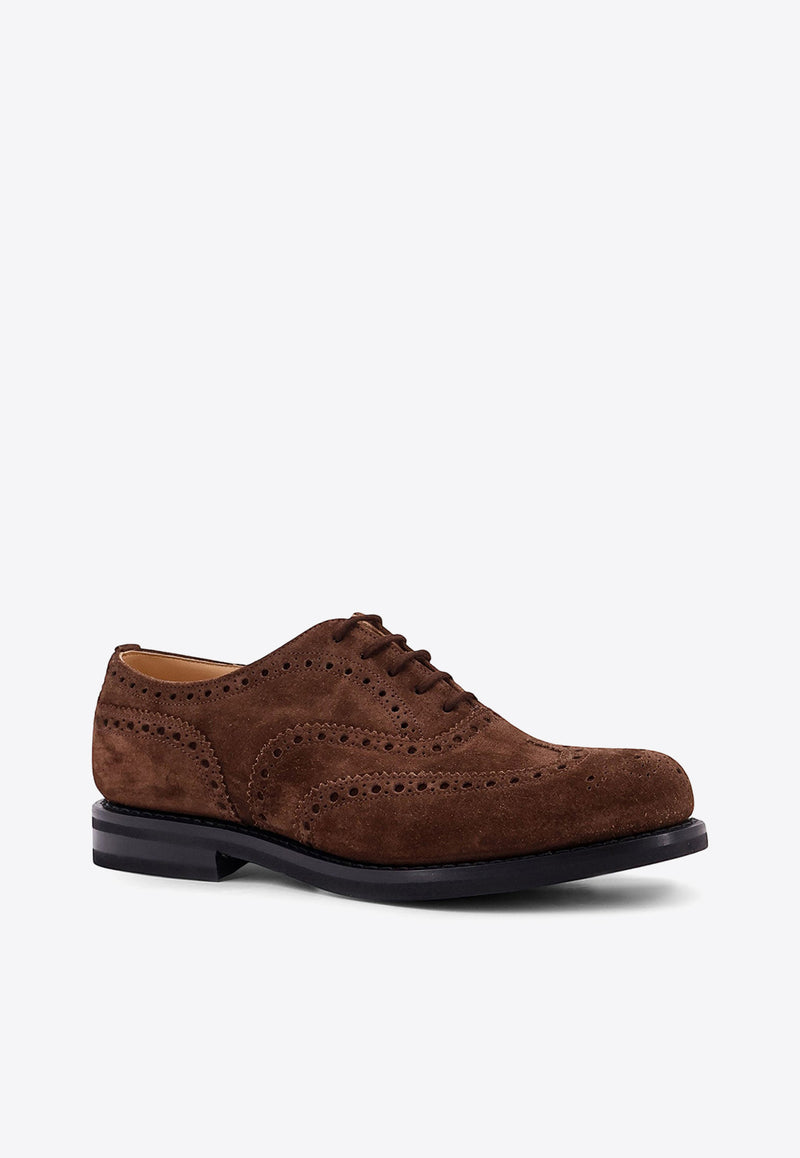 Church's Suede Brogue Shoes Brown EEC3049VE_F0ADV