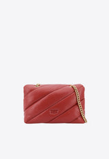 PINKO Classic Love One Crossbody Bag Red 100038A0F2_B08Q