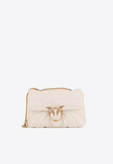 PINKO Mini Love Puff Butterfly Shoulder Bag in Nappa Leather White 100039A1EX_Z14Q