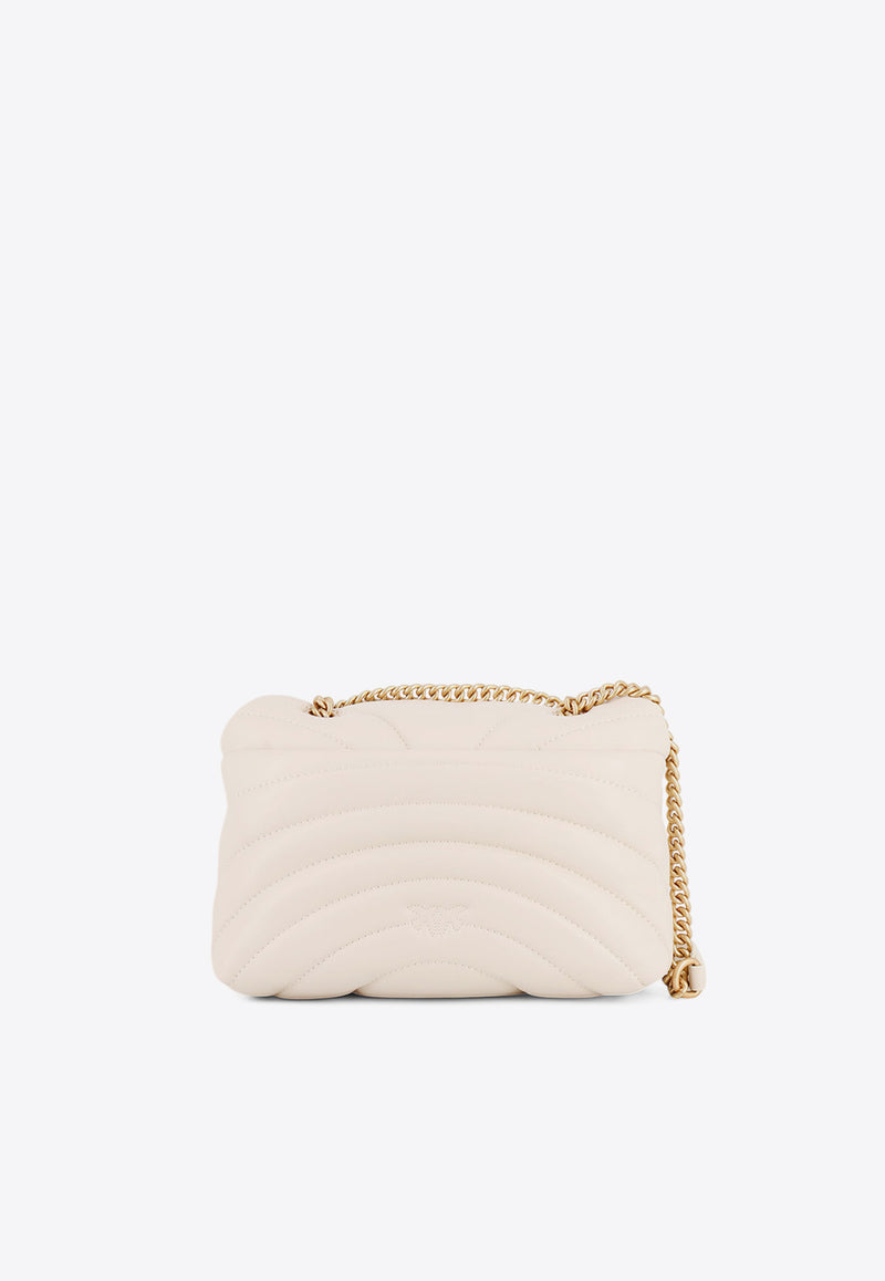 PINKO Mini Love Puff Butterfly Shoulder Bag in Nappa Leather White 100039A1EX_Z14Q