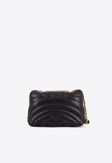 PINKO Mini Love Puff Butterfly Shoulder Bag in Nappa Leather Black 100039A1EX_Z99Q