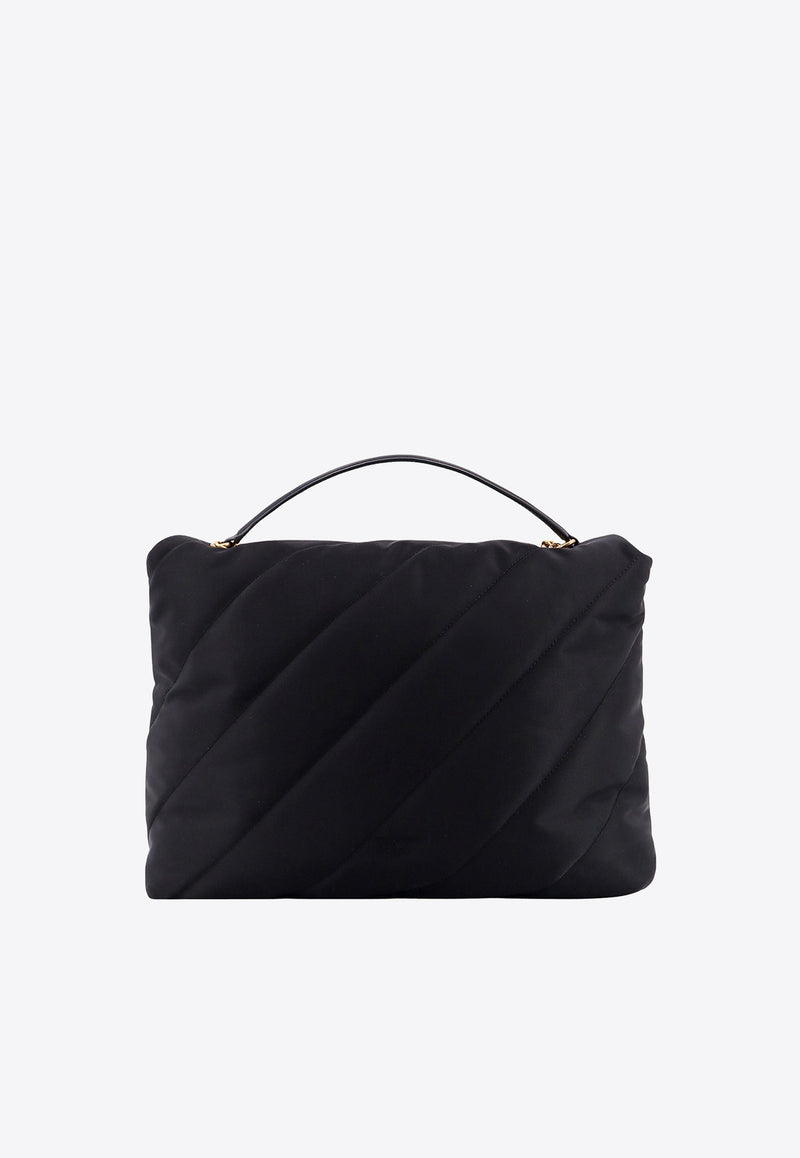 PINKO Love Puff Nylon Shoulder Bag Black 103347A05F_Z99Q