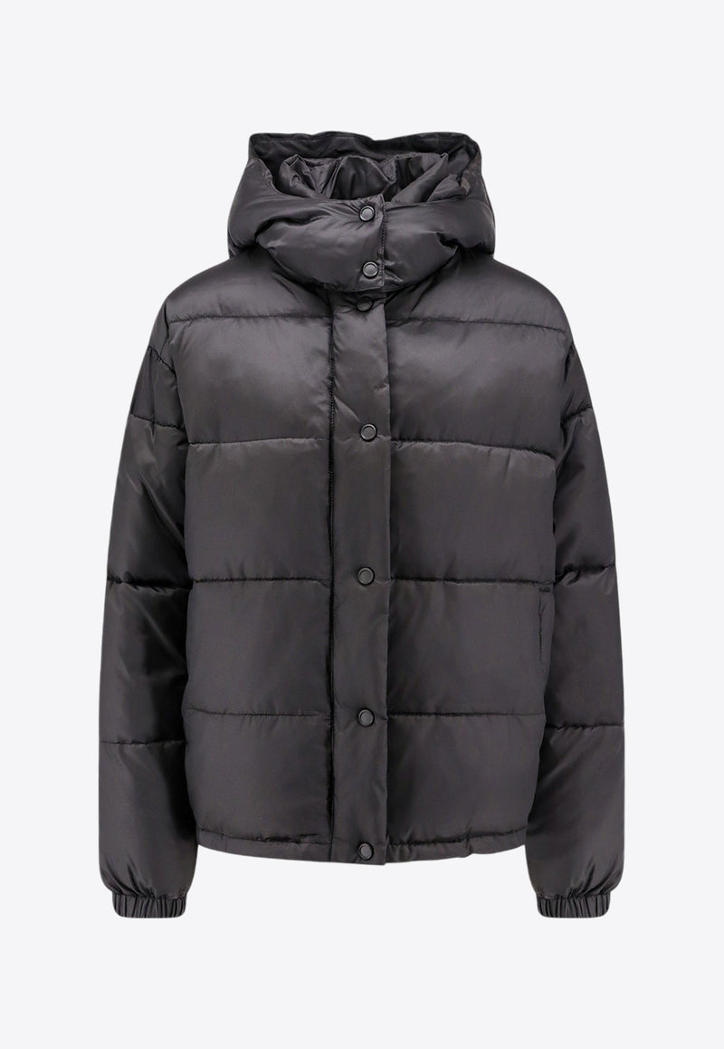 PINKO Zip-Up Down Jacket Black 103821A1ZR_Z99