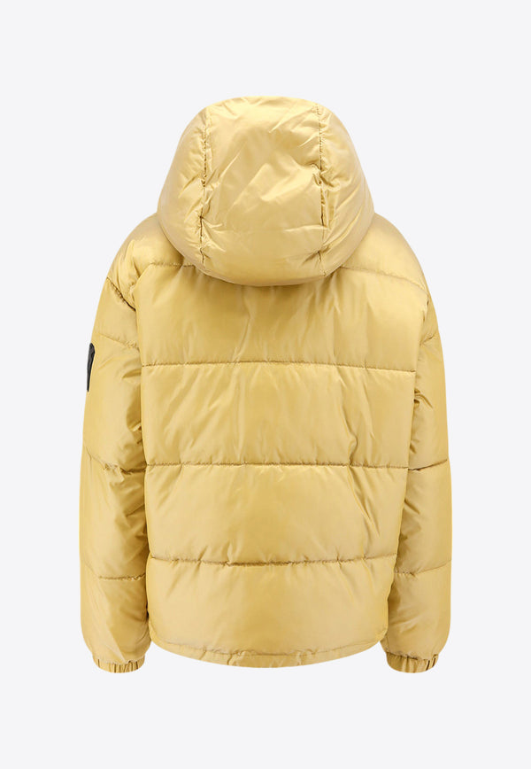 PINKO Zip-Up Down Jacket Yellow 103821A1ZR_H54