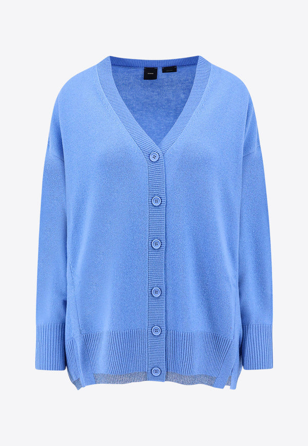 PINKO Wool and Cashmere Cardigan Blue 103994A235_E86