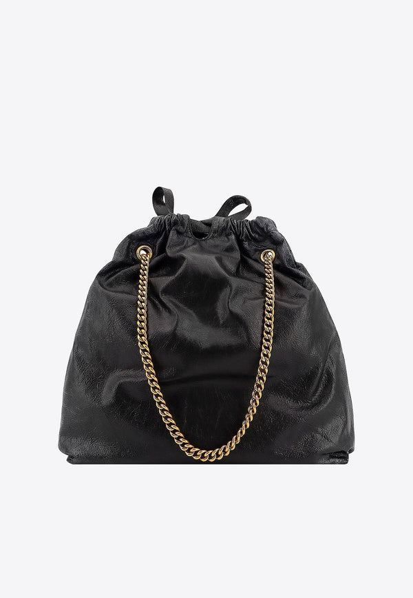 Balenciaga Medium Crush Bucket Bag Black 7429412AA6W_1000
