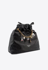 Balenciaga Medium Crush Bucket Bag Black 7429412AA6W_1000