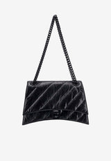 Balenciaga Medium Crush Quilted Leather Shoulder Bag Black 785602210IY_1000