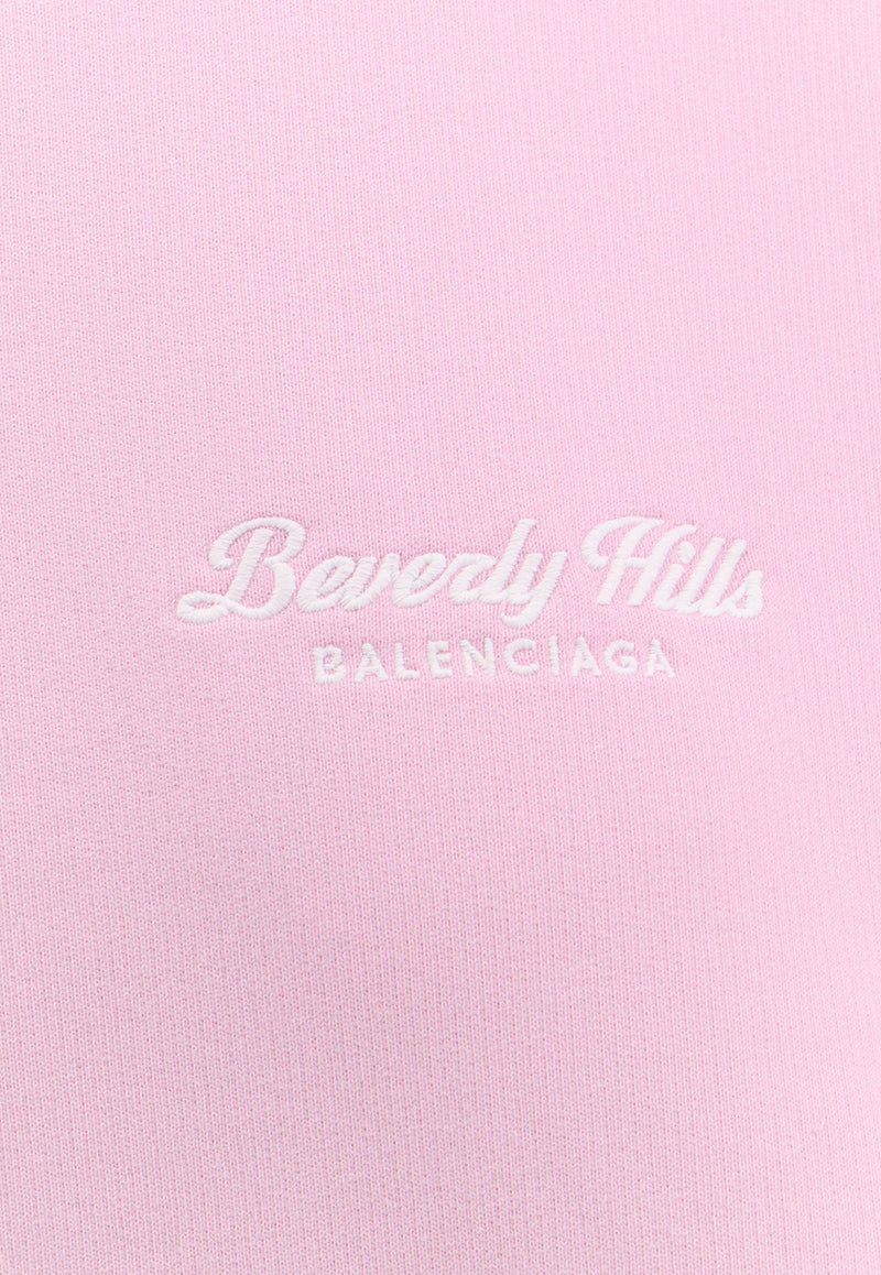 Balenciaga Beverly Hills Embroidered Hoodie Pink 739024TQVS7_5708