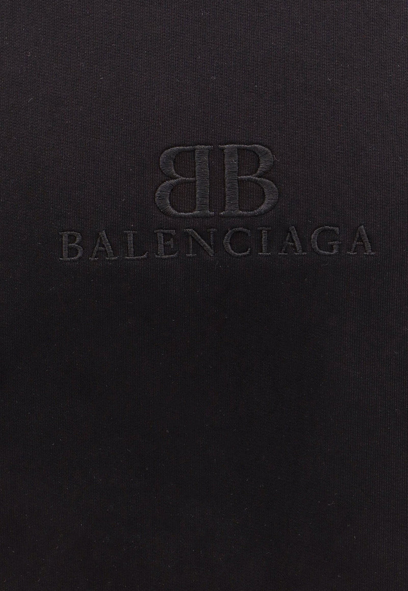 Balenciaga Embroidered BB Classic Hoodie Black 767877TQVS9_2020