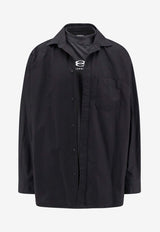 Balenciaga Unity Sports Icon Layered Oversized Shirt  Black 794656TNM60_1000