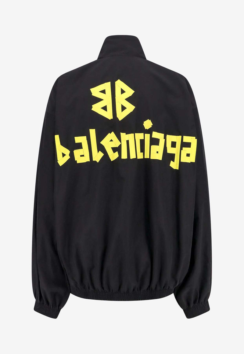 Balenciaga Tape Type Logo Zip-Up Jacket Black 794465TPQ38_1000