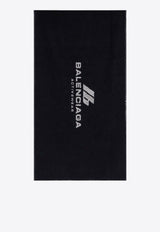 Balenciaga Activewear Logo Jacquard Towel Black 793309410B6_1062