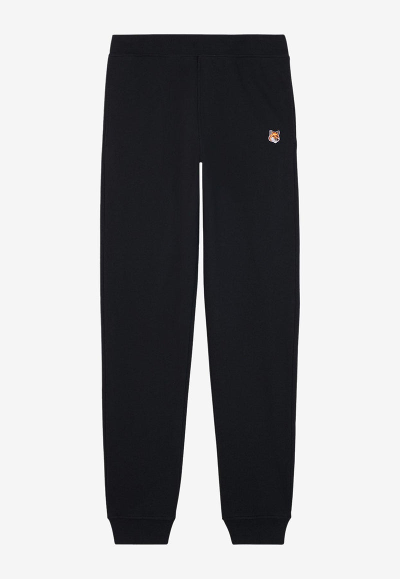 Maison Kitsuné Fox Head Patch Track Pants Black LM01114KM0001_P199