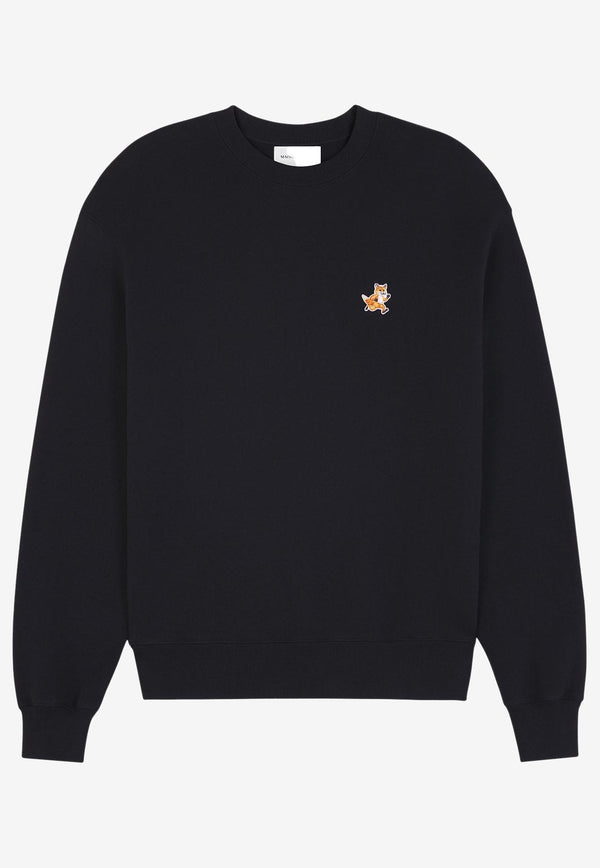 Maison Kitsuné Embroidered Fox Patch Sweatshirt Black MM00313KM0307_P199