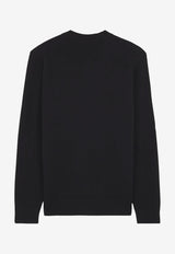 Maison Kitsuné Fox Head Patch V-neck Cardigan Black NM00506KT1006_P199