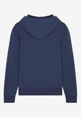 Maison Kitsuné Fox Patch Hooded Sweatshirt Blue LM00706KM0001_P494