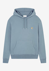 Maison Kitsuné Fox Head Patch Hooded Sweatshirt Blue LM00702KM0001_P154