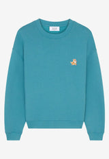 Maison Kitsuné Embroidered Fox Patch Sweatshirt Blue MM00313KM0307_P456