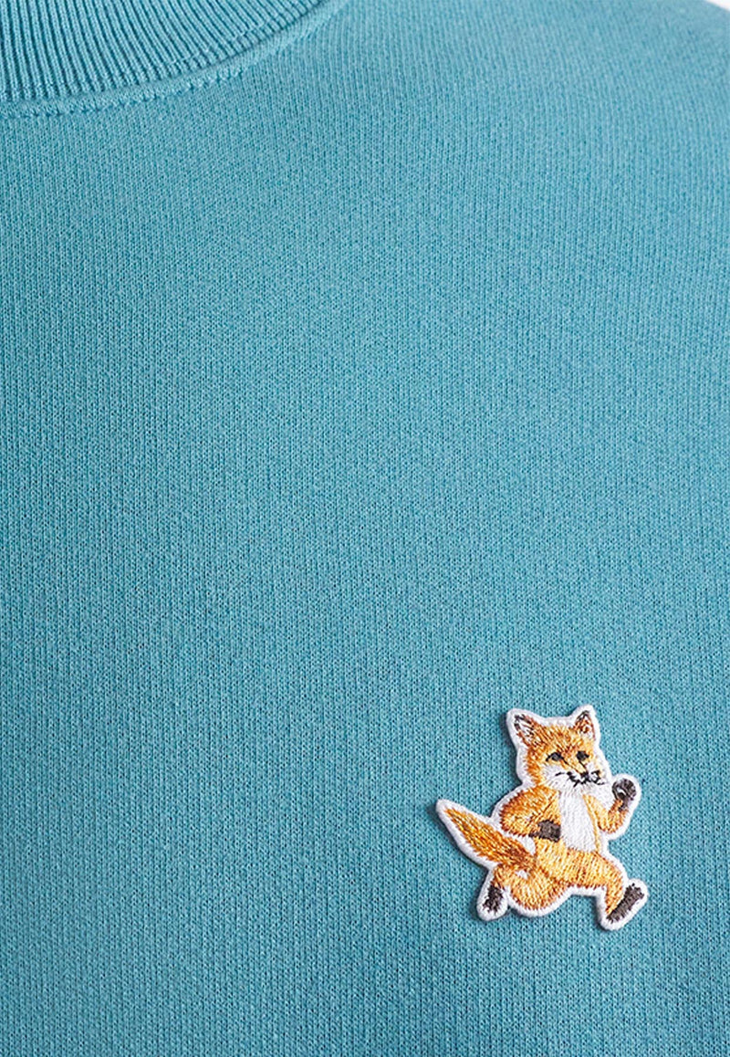 Maison Kitsuné Embroidered Fox Patch Sweatshirt Blue MM00313KM0307_P456