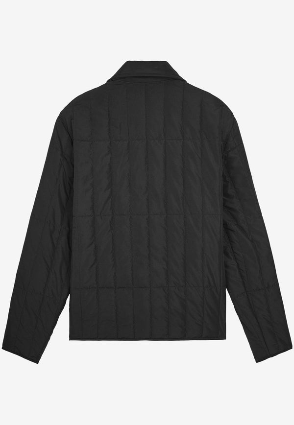 Maison Kitsuné Fox Head Patch Quilted Nylon Jacket Black NM02104WQ4042_P199