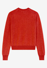 Maison Kitsuné Fox Head Patch Wool Sweater Red MW00801KT1036_P653