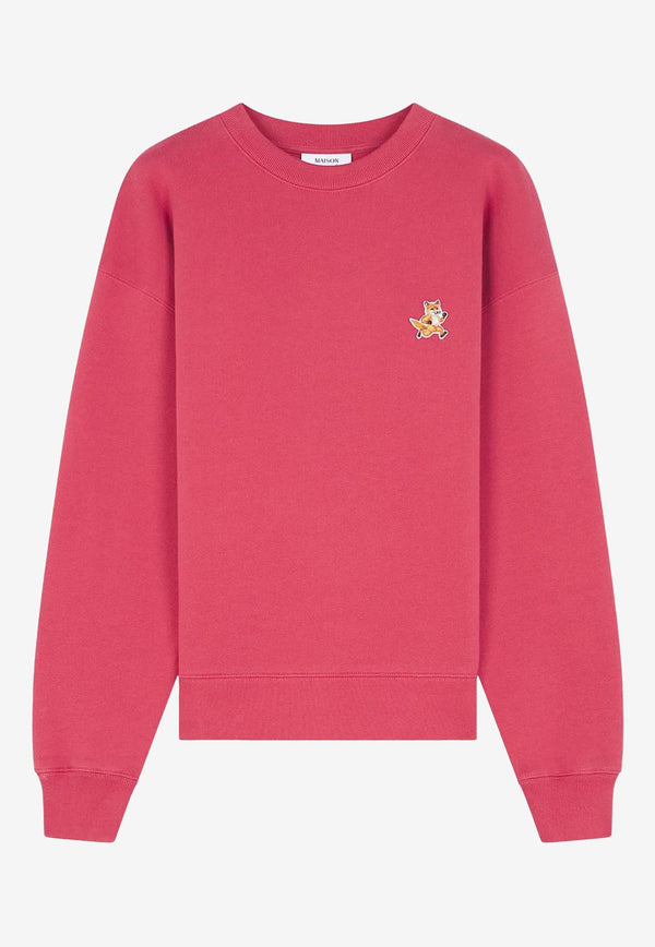 Maison Kitsuné Fox Patch Sweatshirt Pink MW00309KM0307_P642