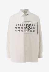 MM6 Maison Margiela Numeric Signature Print Asymmetric Shirt White SH0DT0016MTN014_961