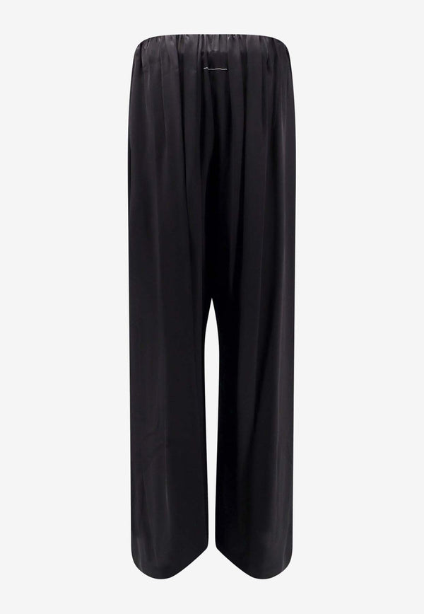 MM6 Maison Margiela Elasticated Wide-Leg Pants Black S52KA0501S54450_900