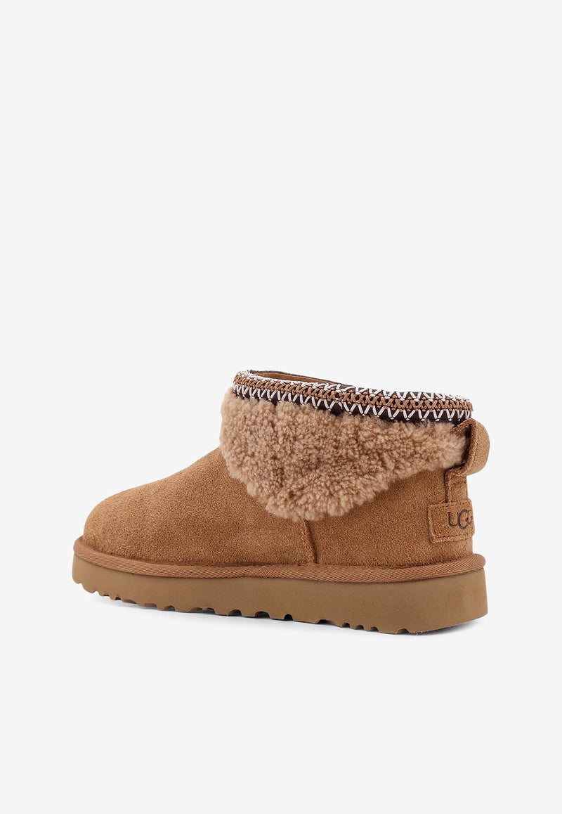 UGG Classic Ultra Mini Maxi Curly Boots Chestnut 1158263_CHE