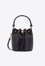 Tory Burch Mini T Monogram Bucket Bag in Calf Leather Black 158530_001