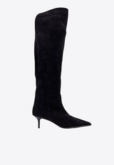 Aeyde Zsazsa 55 Over-the-Knee Suede Boots Black KBZSAP55ST108800022_BLACK