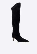 Aeyde Zsazsa 55 Over-the-Knee Suede Boots Black KBZSAP55ST108800022_BLACK