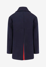 Gucci Double-Breasted Wool Peacoat  Blue 793666ZAPFU_4440