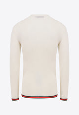 Gucci Ribbed Crewneck Silk Sweater White 792759XKEAH_9060