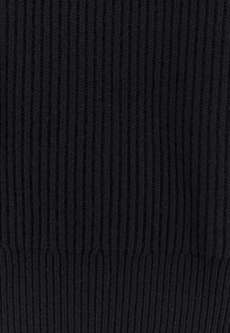 Gucci Rib Knit Wool-Blend Sweater Black 801692XKD96_1060