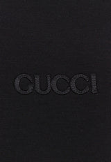 Gucci Logo Embroidered Hooded Sweatshirt Black 803973XJGTW_1086