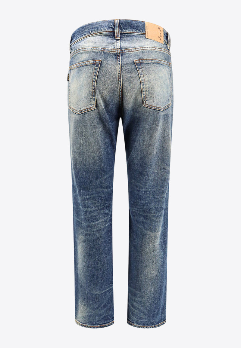 Haikure Washed Straight-Leg Jeans Blue HEM03071DS095_L0848