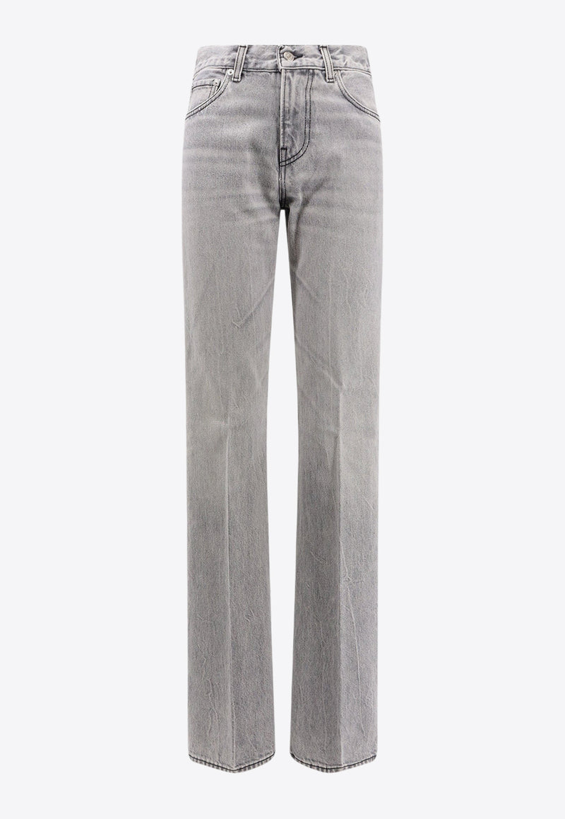 Haikure Flora Fog Flared Jeans Gray HEW03338DF118_L0858