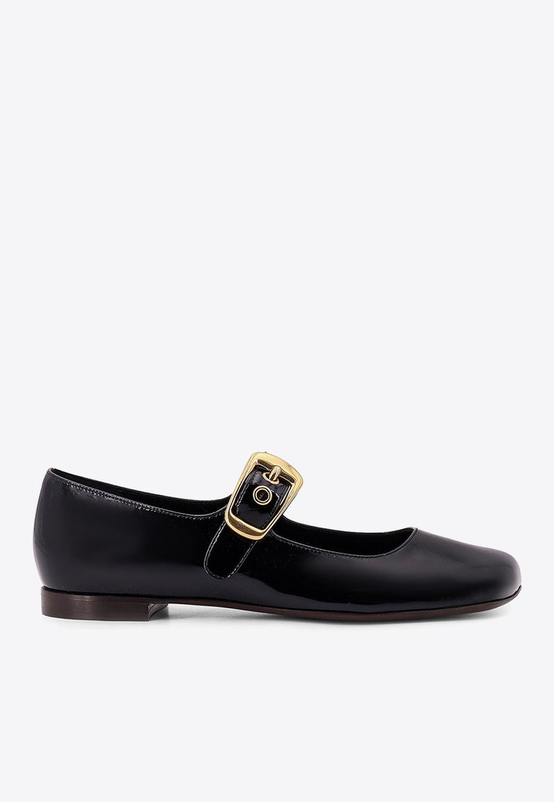 Chloé Polly Leather Ballet Flats Black C24W07BOR_001