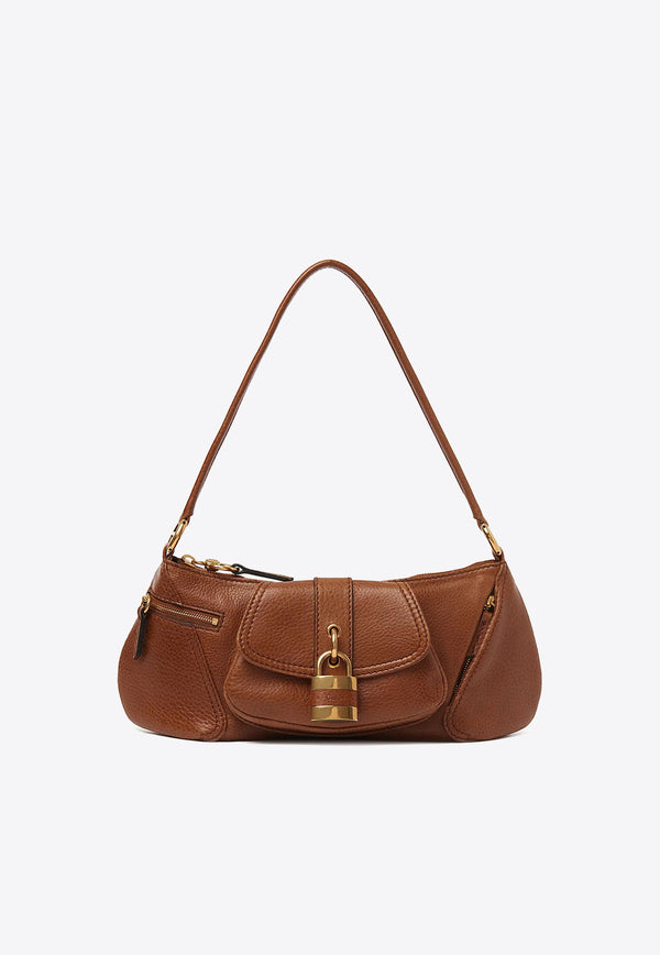 Chloé The 99 Grained Leather Shoulder Bag Brown C24AS710N84_26M