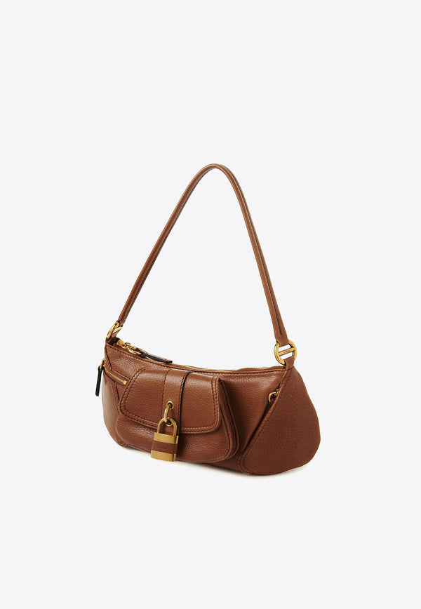 Chloé The 99 Grained Leather Shoulder Bag Brown C24AS710N84_26M