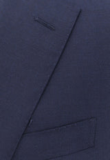 Corneliani Single-Breasted Wool Suit Blue 9378019318414_006