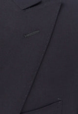 Corneliani Single-Breasted Wool Suit Black 9378059318414_001