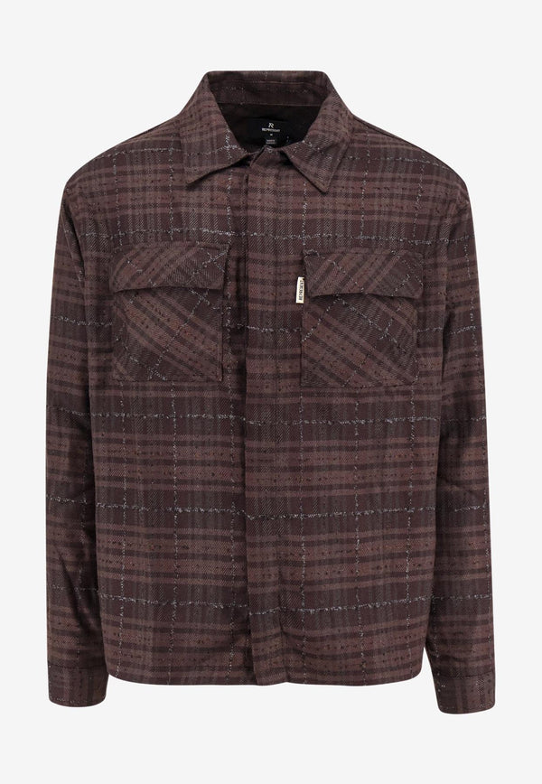 Represent Madras Long-Sleeved Flannel Shirt Brown MLM2158_064